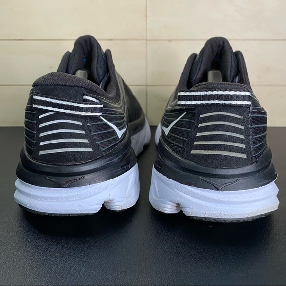 Hoka Bondi 7 Black White Men's Size 10.5 2E Running Shoes Wide 1110530 BWHT - Picture 6 of 11